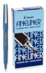 Pilot Fine liner Marker, Airtight Cap, Fine Point, Blue Ink (PIL11014)