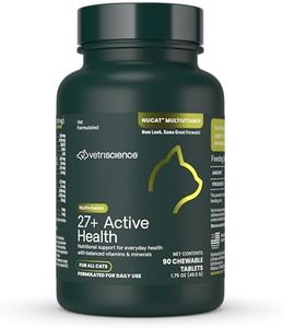 VETRISCIENCE NuCat Multi Vitamin for Cats, 90 Chewable Tablets - Complete MultiVitamin Supports Skin and Coat, Immune System, Eye Sight and Everyday Wellness