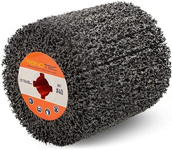 RENOTEC Black Cleaner Flap Wheels, Strip Drum, 110x100mm, 4 inch, for Pickling, Removing Rust, Paints, enamels, oxidations. for Burnishing Polishing Machine (40 GRIT)