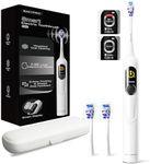 SAKYPRORAL G5S Smart Electric Toothbrush with 0.96'' Screen, Real-time Missed Area Feedback, 2 Replacement Brush Heads, 150 Days Lasting, 3 Min Timer, Travel Case for Adults and Kids