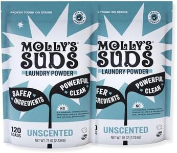 Molly's Suds Original Laundry Detergent Powder | Clean Laundry Detergent Powder for Sensitive Skin | Simple, Effective Ingredients, Stain Fighting | 240 Loads (Unscented)