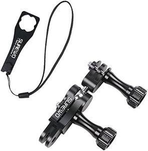 SUREWO Dual Rotating Extension Arm Mount Compatible with GoPro Hero 13 12 11 10 9 8 7 6 5 Black,DJI Osmo Action 5 pro/4/3/2,AKASO,Campark and More (Black)