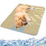 Qpets® Cat Bed Mats, Dog Cat Summer Mat & Sleeping Pad Rattan Cushion Pad, Pet Cool Summer Pad Washable Reusable Easy to Clean (75 * 60CM)