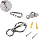 FUTURUP Horse Tie Ring, Horse tack and Supplies, Safe Horse Accessories,Horse Training Equipment with Eye Bolt,Quick snap,Humane Way Tie Ring,Prevent Horses from Pulling Back,Durable Steel