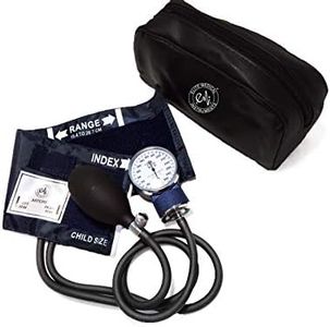 EMI Pediatric Aneroid Sphygmomanometer Manual Blood Pressure Monitor with Child Sized Cuff (Fits arms Size: 18.4 cm to 26.7 cm) and Carrying Case EBC-215