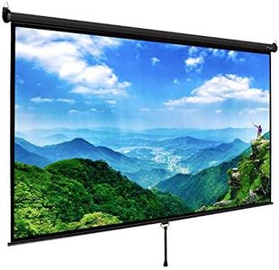 MPLUS Metal-Coated Projection Screen 100 inch 16:9 4K HD Manual pulldown, Same Material for Large Movie theaters, Wall-Mounted Projection Screen Home Theater Indoor (Pro+)