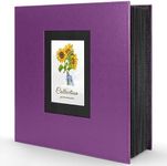 Photo Album 4x6 600 Photos, Leather Cover Extra Large Capacity Holds 600 Horizontal and Vertical 4x6 Pictures Record Valentine's Day Christmas Holiday Commemorative Gift(Purple, 600 Pockets)