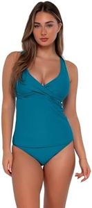 Sunsets Elsie Tankini Women's Swimsuit Top with Underwire (Bottom Not Included), Avalon Teal, 12D