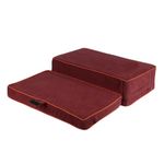 Friends of Meditation Up and Down Floor Cushion for Yoga and Meditation (100% Cotton, Maroon)