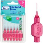 TePe INTERDENTAL Brush Original - Pink 0.4mm 6 Pack - Recommended by Dentists for Best Oral Health Healthy Mouth & Gums Between Dental Visits Prevent Bad Breath and Periodontal Disease