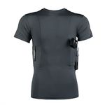 lilcreek Conceal Carry Shirts for Men,Holster Shirt for Men,Concealed Carry Holster for Men Shirt Tactical Clothing Gray