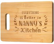 Pandas Mothers Day Birthday Gifts for Nanny, Nanny Gifts from Grandchildren, Best Nanny Gifts for Mothers Day Birthday, Unique Engraved Bamboo Cutting Board with Warm Saying, Nanny Birthday Gifts