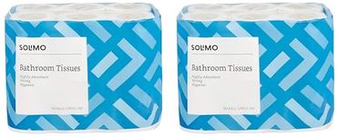 Amazon Brand - Solimo 3 Ply Toilet Paper/Tissue Roll - 12 Rolls (160 Pulls Per Roll) (Pack of 2)