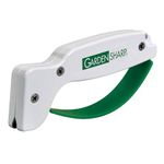 ACCUSHARP GardenSharp Garden Tool Sharpener (006C), Single-Beveled Edge Handheld Sharpening Tool, Garden Tools, Gardening Tools, Lawn Mower Blade Sharpener, Shovel & Hoe Sharpener, White/Green