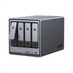 UGREEN NAS DXP4800 Pro 4-Bay Desktop NAS with HDMI Cable, Intel® Core™ i3-1315U 6-Core CPU, 8GB DDR5 RAM, 128G SSD, 1x 10GbE, 1x 2.5GbE, 2X M.2 NVMe Slots, 4K HDMI, Network Attached Storage (Diskless)