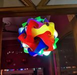 ALILA Jigsaw Puzzle Ball Akash Kandil Lantern Lamp Shade kandil Jhummar for Decoration Hotels Home Diwali Light, (Self Assembly - DIY: DO IT Yourself) (Multicolour Ball)