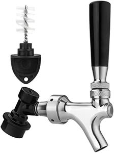 TMCRAFT Stainless Steel Core Beer Faucet Polished Chrome-Plated Brass Beer Tap with Liquid Ball Lock Quick Disconnect Set for Homebrew Keg