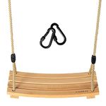 Wooden Tree Swings Tree Swing for Adults Children Kid's Wood Swing Seat with Adjustable Rope 220lbs Load Wooden Swing Set for Indoor Outdoor