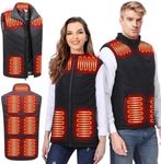 Tenhitoys Unisex Heated Vest for Men Women: Smart Warming Electric Heating Vest | Women's Men's Vests (Battery Not Included), Black, Large-X-Large