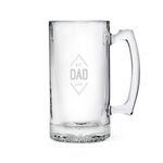 Weddingstar Personalized Large 25oz Glass Beer Mug Gift Custom Engraved Monogram - Best Dad Ever