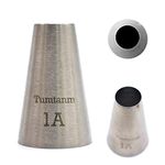 Tumtanm 1A Nozzle Large Drop Flower Piping Tip, Large Seamless Stainless Steel Icing Piping Nozzle Tip #1A