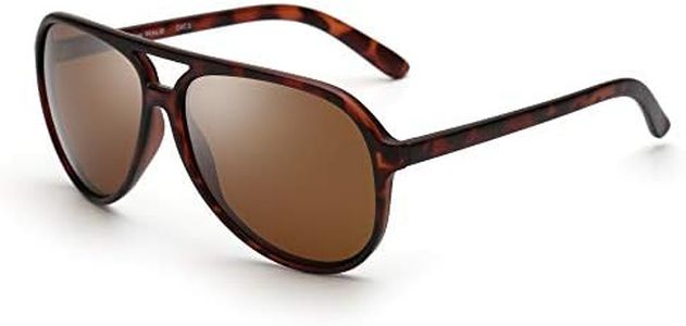 Jim Halo Gafas de sol polarizadas retro de gran tamaño con protección UV400, gafas de sol clásicas para hombre, adecuadas para deportes, conducción, ciclismo, Lente marrón polarizada/marco de tortuga