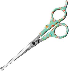 Kenchii Happy Puppy Ball Tip Shears Trimming Scissors for Dogs | Pet Grooming Puppy Essentials | Stainless Steel Grooming Scissors for Dogs | Safety Blunt Tip Scissors and Dog Grooming Tools | 6.5 In