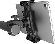 HGLCM Exercise Bike Tablet Holder, Elliptical Treadmill Handlebar Tablet Mount with Non-slip 360 Degree Rotation for iPad Pro Air Mini, Galaxy Tabs, iPhone, More 4-12.9" Cell Phones and Tablets