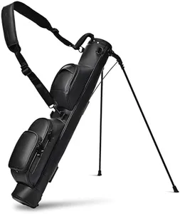 UNIHIMAL Small Par 3 Golf Bag Lightweight Synthetic Leather —Easy to Carry and Durable Pitch n Putt Golf Bag for Men & Women, Waterproof Design