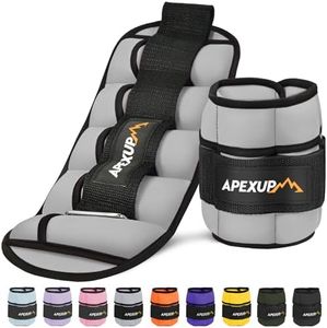 APEXUP 10lbs/Pair Adjustable Ankle Weights for Women and Men, Modularized Leg Weight Straps for Yoga, Walking, Running, Aerobics, Gym (Grey)