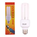 DERNORD UVB Compact Bird Lamp Birdcage - 20w Bird Heat Lamp Light Bulb Light for Birdcage African Grey Budgie