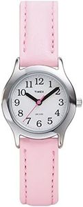 Timex Youth T790814E Easy Reader Pink Leather Strap Watch