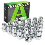 AUTOPTIM M14x1.5 Lug Nuts - Replacement for 2015-2022 Ford F150, Expedition, 2017-2023 Tesla Model 3, OEM Factory Style, Chrome 21mm Hex 1.8" Tall, Closed End Wheel Lug Nuts (24pcs)