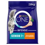 Purina ONE 7+ Dry Cat Food Rich in Chicken 2.8kg, Pack of 4