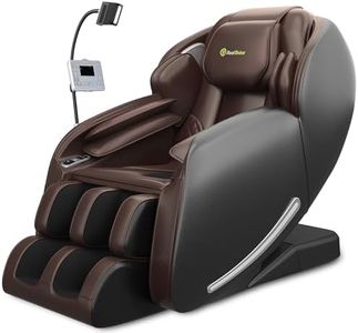 Real Relax Massage Chair Favor-06, Full Body Zero Gravity SL-Track Shiatsu Massage Recliner Chair with APP Control, Brown