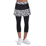 ANIVIVO Tennis Skirted Leggings Women with Pockets Leggings with Skirts& Women Tennis Tight Tennis Clothing(Zebra Skirts,S)