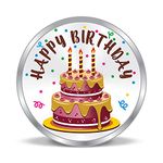 Precious Moments Personalized 10 Gram Silver Coin Happy Birthday Customized Gift with Colorful Design and 999 Purity BIS Hallmarked by ACPL