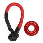 Synthetic Soft Shackle with Winch Ring, 4x4 Recovery Ring Snatch Rope Towing Straps Block Pulley Kit Aluminum Alloy Winch Rope Towing for Off Road ATV UTV Trailer Truck SUV