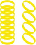 GOGO 12 PCS Silicone Wristbands for Kids, Rubber Bracelets, Party Favors - Yellow