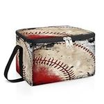 Sport Baseball Insulated Lunch Box Men Women Colorful Baseball Leakproof Soft Cooler Tote Large Lunch Pail Cooler Meal Prep Picnic Food Bag for Travel Picnic Beach