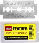 THE SHAVE FACTORY 50 Feather Double Edge Razor Blades, Yellow