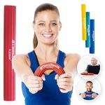 TheraBand Resistance FlexBar for Men and Women, Strength, Grip and Elbow Training and Pain Relief, Home Gym Equipment, Intermedium Light, Right Colour