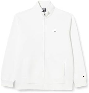 Champion Legacy Basics-Poly-Fleece Full Zip Sudadera, Color Blanco, S para Hombre