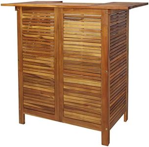 vidaXL Rustic Bar Table - Durable, Weather-Resistant Solid Acacia Wood with Oil Finish - Indoor/Outdoor Use - 110x50x105 cm