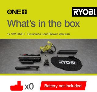 RYOBI 18V Cordless Leaf Blower & Vacuum – Lightweight Garden Tool