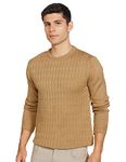 Amazon Brand - Symbol Men Acrylic Crew Neck Sweater (SWR-SY-AW21-03_Beige_M)