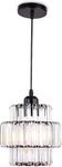 Mini Chandelier Crystal Chandeliers Modern Flush Mount Ceiling Light Double-Layers Chandelier Lighting Fixture for Bathroom Kitchen Bedroom Hallway Bar Living Room(Black)