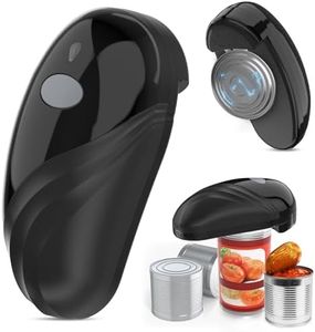 Electric Can Opener, Rechargeable and USB Cable Automatic Can Opener with One-Touch Operation,Safe for All Can Sizes Kitchen Gadget Can Openers for Seniors, Arthritis and Mum (Black)
