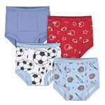 Gerber Baby Boys' Infant Toddler 4 Pack Potty Training Pants Underwear, Sports Red and Blue, 3T