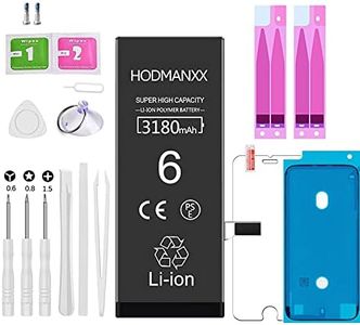 HODMANXX Batería de Alta Capacidad Compatible con iPhone 6 3180 mAh con Kit de Herramientas de reparación, Adhesivo y lámina de Cristal Templado